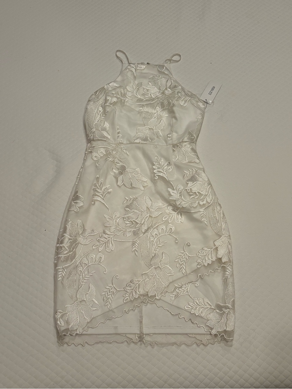 Chèrie NWT Elegant White Lace Halter Bodycon Dress XS/S